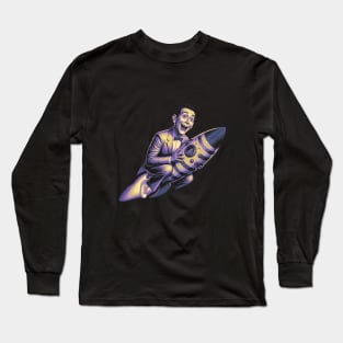 Funny Peewee Herman Rocket Long Sleeve T-Shirt